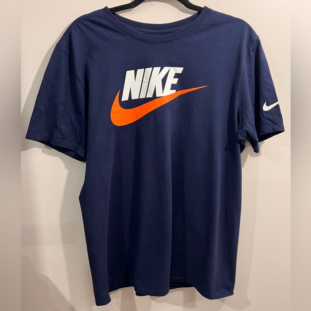 Nike Blue and Orange Short Sleeve Tee